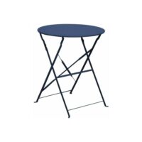 Table ronde en acier 60 cm cuba bleu--Bleu-Proloisirs