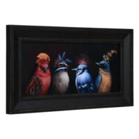 Tableau oiseaux en bois noir-Bois-Noir-Interior's