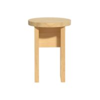 Tabouret bas en pin massif naturel 42 cm Non verni-Bois de Pin-Marron-Naan Furniture