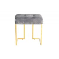 Tabouret carré en polyester rarity 125--Gris-ReCollection