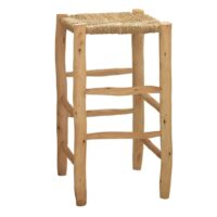 Tabouret de bar bois  - naturel - 90 cm-Bois-Beige-Home Maison