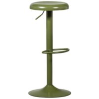 Tabouret de bar en métal vert réglable Isaac-Métal-Vert-WOOOD