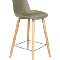 Tabouret de comptoir design h65 en polypropylène-Polypropylène-Vert-Zuiver