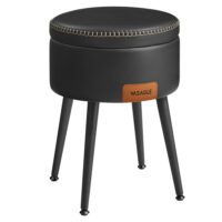 Tabouret de rangement 32 x 32 x 44 cm noir d'encre--Noir-VASAGLE