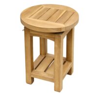 Tabouret en teak pour le jardin - 35 x 35 x 44