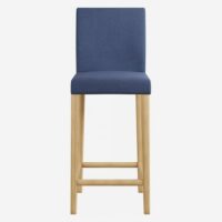Tabouret haut de bar en tissu - bleu-Tissu-Bleu-Habitat