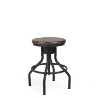 Tabouret réglable en fer noir--Noir-MOYCOR