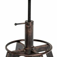 Tabouret réglable et pivotant assise en pvc und synthetik bronze--Marron-CLP