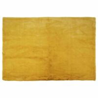 Tapis  120x170cm imitation fourrure fine jaune moutarde--Jaune-Altobuy