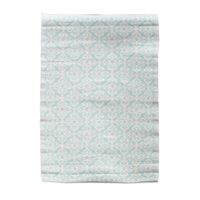 Tapis  120x180cm intérieur/extérieur motif ornemental turquoise et bla--Bleu-Altobuy
