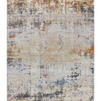 Tapis abstrait beige/cuivre/bleu 154x230 cm--Multicolore-Atticgo