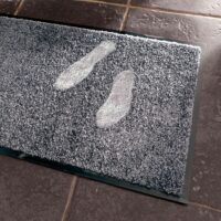 Tapis antipoussières en textile gris clair 60x90cm--Gris-Becquet