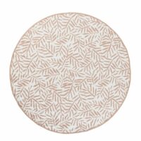 Tapis câlin coquillage en coton biologique rond rose 128 cm-Lin-Rose-ToddleKind
