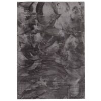 Tapis en fausse fourrure uni anthracite 80x150 cm--Gris-Pergamon