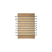 Tapis en jute et coton bleu 60x80cm-Coton-Bleu-Now's Home