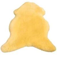 Tapis en peau de mouton tannage relugan jaune 110 x 70 cm--Jaune-Maison Thuret