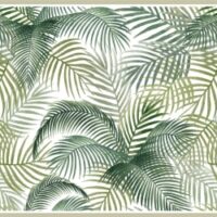Tapis en vinyl aquarelle tropicale vert 48x198 cm--Vert-Decochic