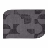 Tapis en viscose et laine 170x240 gris--Gris-WOOOD