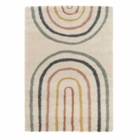 Tapis enfant arc-en-ciel 80x150cm shaggy--Multicolore-sweeek