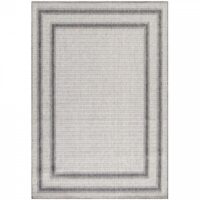 Tapis extérieur tissé plat greige et gris 120x170cm--Gris-STUDIO DECO