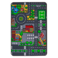 Tapis jeu enfant circuit voiture 67x100cm--Multicolore-Wadiga