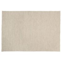 Tapis rect. 160x230cm laine tissée couleur blanc/marron chiné--Blanc-MACABANE
