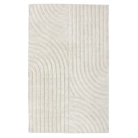 Tapis rectangulaire en viscose blanc cassé 300x200cm--Blanc-Sia Home