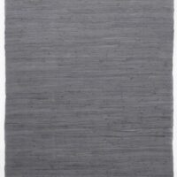 Tapis réversible en coton - tissé à la main - Anthracite 040x060 cm-Coton-Gris-THEKO