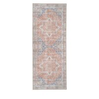 Tapis vintage en chenille - 80x200cm orange et bleu polyester--Multicolore-House Nordic