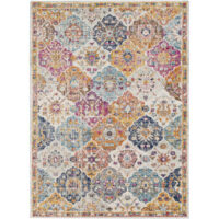 Tapis vintage oriental multicolore/orange 200x275-Livabliss