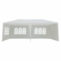 Tente de réception 3 × 6m blanche--Blanc-Happy Garden