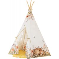 Tente tipi enfant en coton wildflowers-Coton-Blanc-ReCollection
