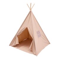 Tente tipi pour bébés en coton sable 110 x 110 x 160 cm-Coton-Taupe-Sunny