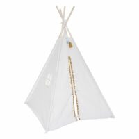 Tipi enfant à pompons ronds beige 120x120x160--Beige-Home Maison
