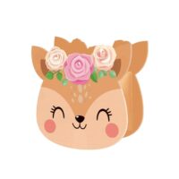 Tirelire biche avec couronne de roses--Orange-STC