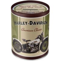 Tirelire en métal harley-davidson american classic-Métal-Vert-Nostalgic Art