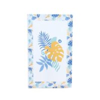 Toile décorative feuillage 50x30cm--Blanc-Ornami