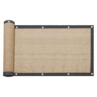 Toile ombrageante pour clôture 2x10 m en polyéthylène beige--Beige-Mobili Rebecca