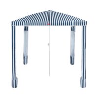 Tonnelle plage jardin polyester aluminium UPF50+ bleu-Aluminium-Bleu-Flamingueo