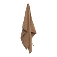 Torchon tablier en gaze de coton light tabac 82X53 CM-Coton-Marron-Maison d'été