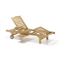 Transat en bois naturel-Bois-Beige-Décoration d'Autrefois