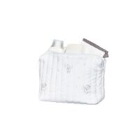 Trousse de toilette en coton bio-Coton-Blanc-Sauthon