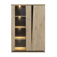 Vaisselier 2 portes en Bois Marron clair-Bois-Beige-Gami