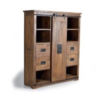 Vaisselier en bois manguier et métal-Métal-Marron-GINER Y COLOMER