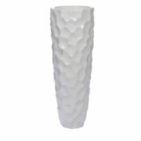 Vase cactus 120 cm  blanc en verre-Verre-Blanc-lou de castellane