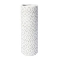 Vase décoratif en grès crème et gris h40--Beige-Sia Deco