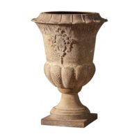 Vase décoratif en magnésie effet vieilli-Magnésie-Marron-Mathi Design