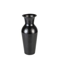 Vase en acier noir 40 cm--Noir-Maison en vogue