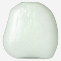Vase en verre soufflé - 28 cm - vert-Verre-Vert-Habitat