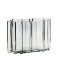 Vase en verre transparent-Verre-Transparent-Hübsch